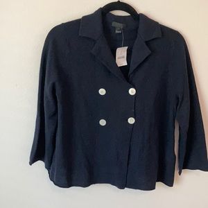 Navy Cardigan with Cute Button Detail